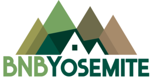 BnB Yosemite - Cabin against Mountains Logo